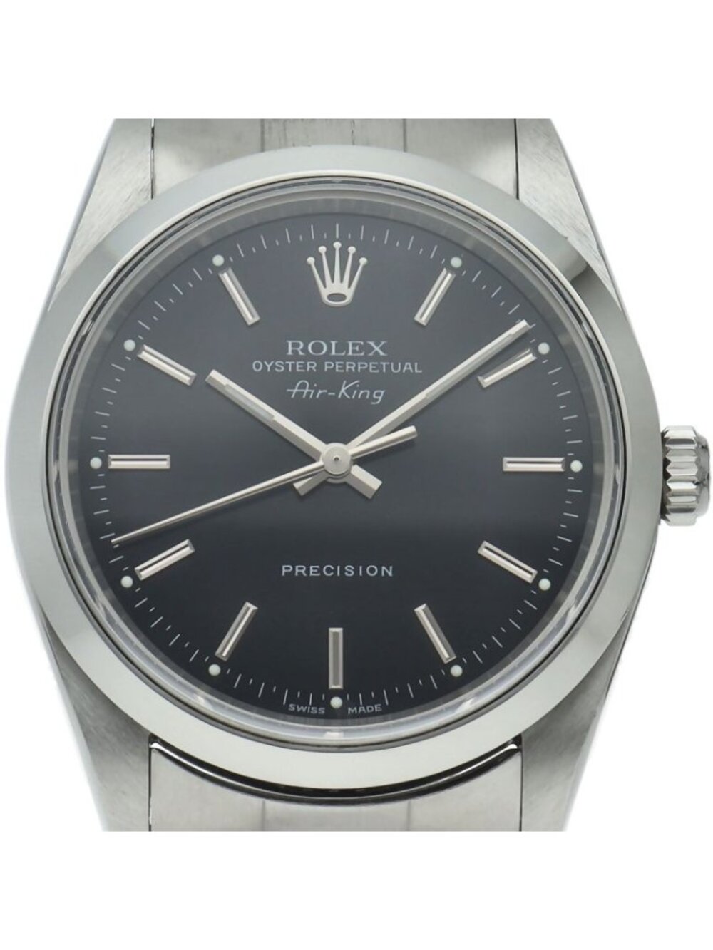 Rolex Air King SS Watch Black